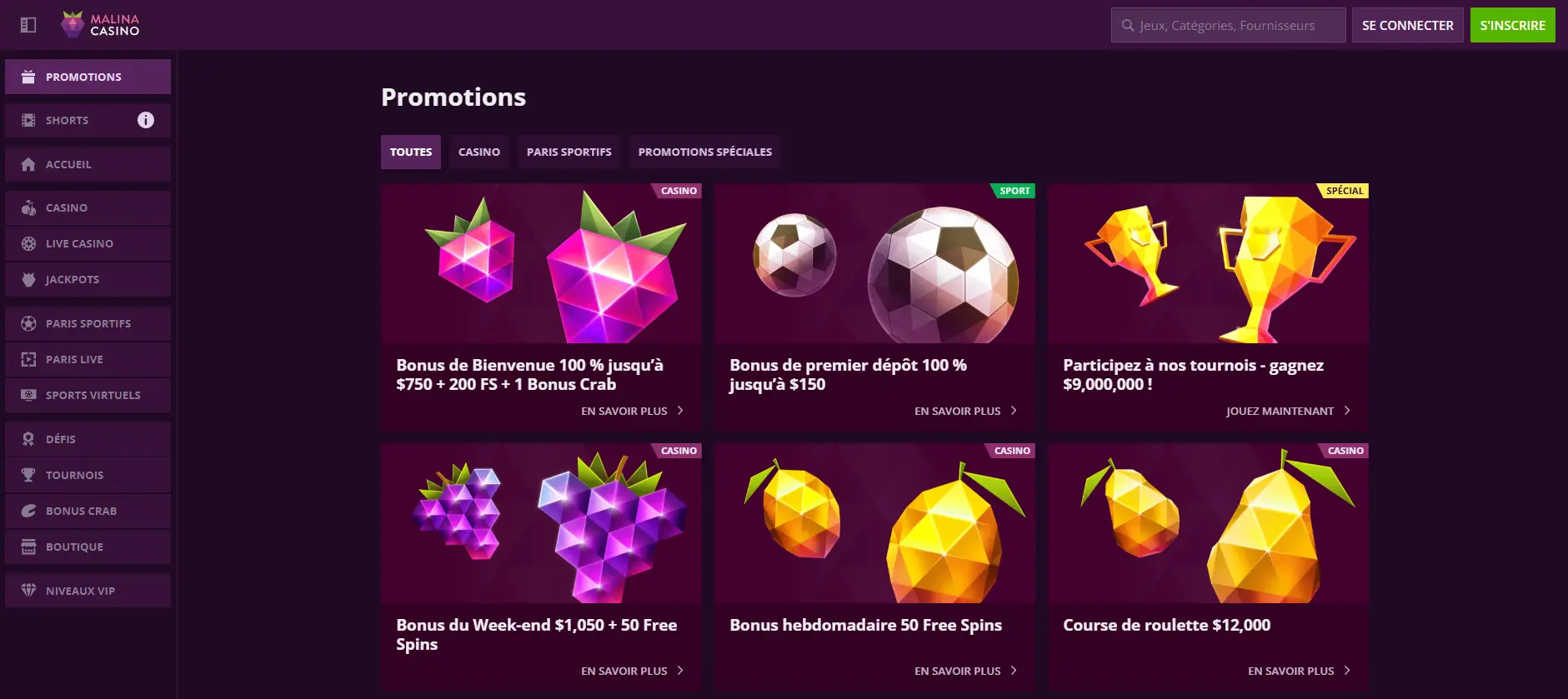 Les types de bonus dans un casino en ligne avec dépôt minimum de 10 euros