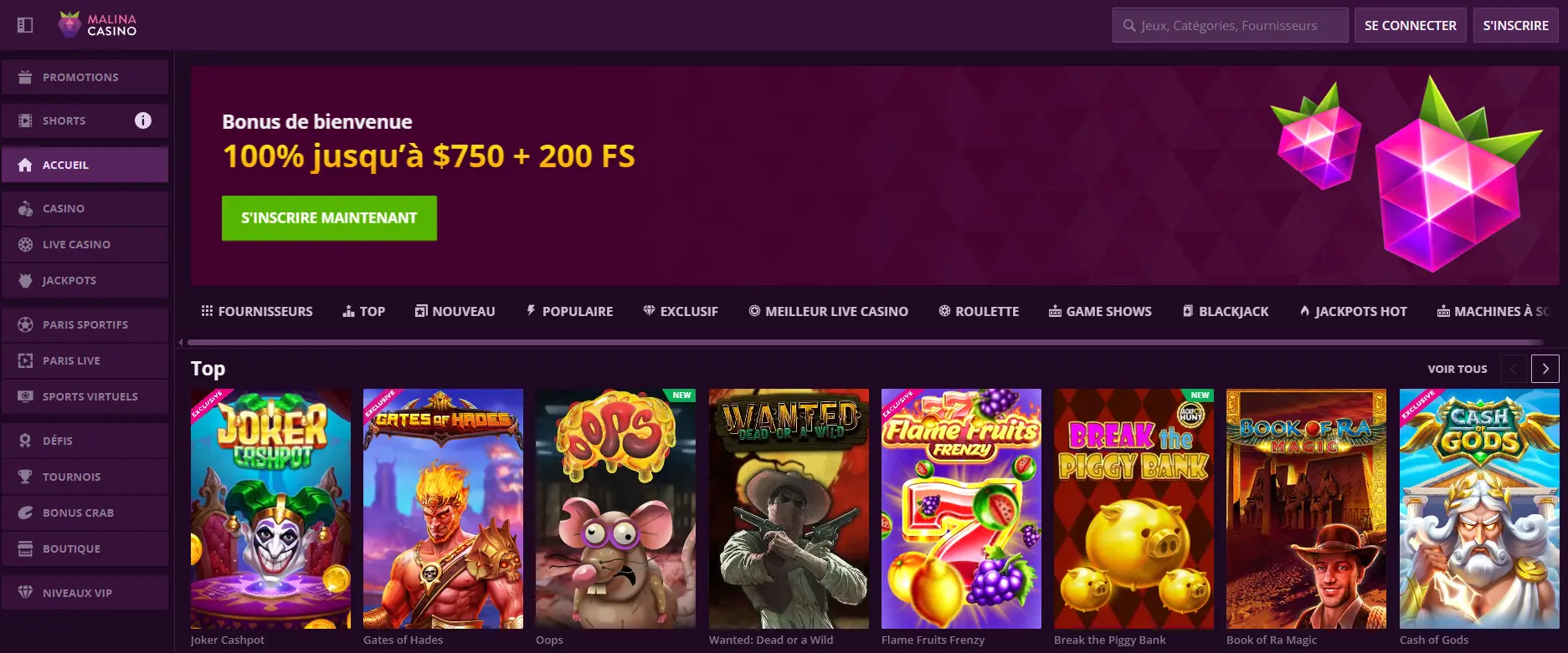 Casino en ligne avec dépôt minimum de 10 euros